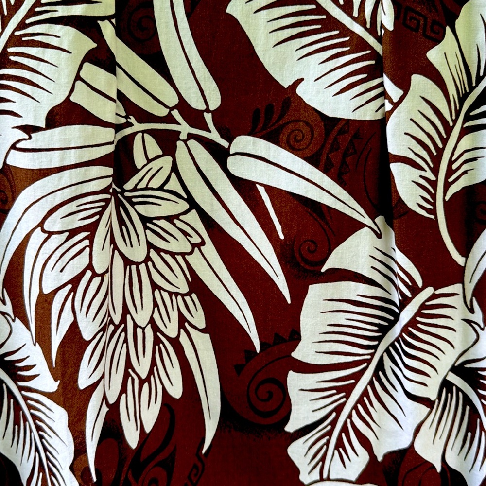 Handmade Hawaiian Tropical Leaf Maxi Dress - Picture 3 of 6